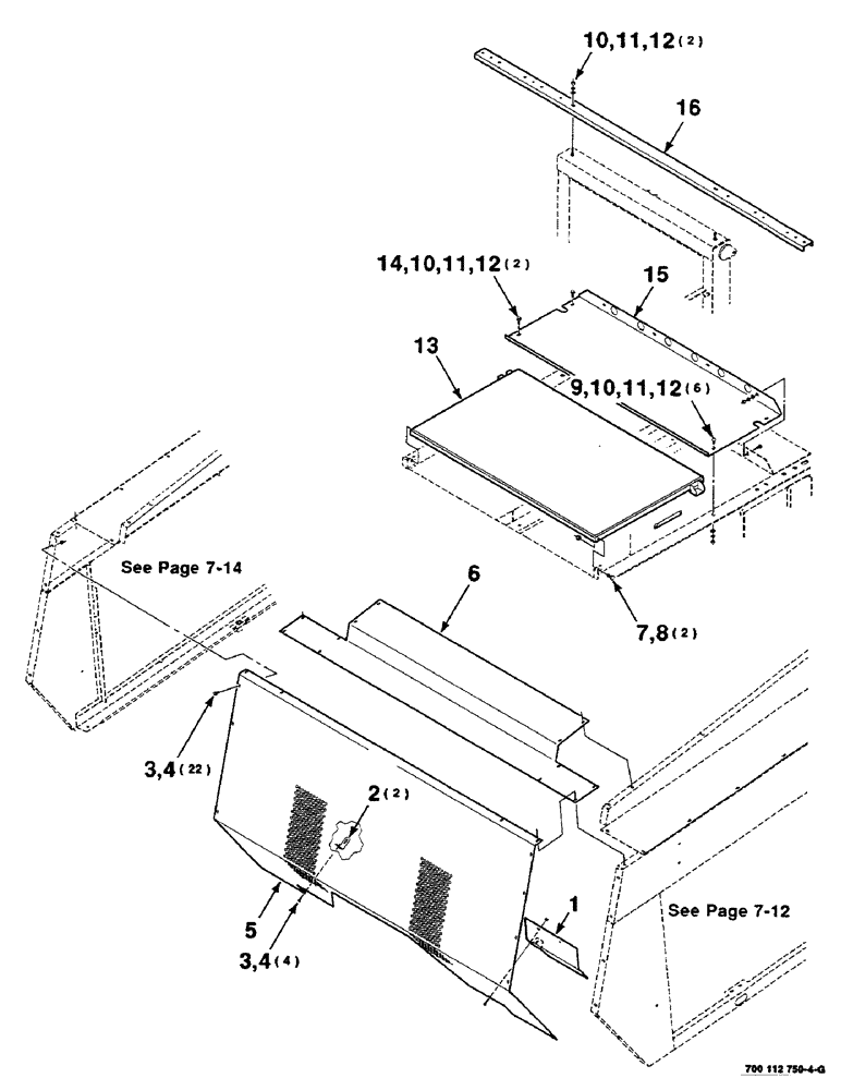 Схема запчастей Case IH 8590 - (07-08) - SHIELDS ASSEMBLY, TOP AND FRONT (12) - MAIN FRAME