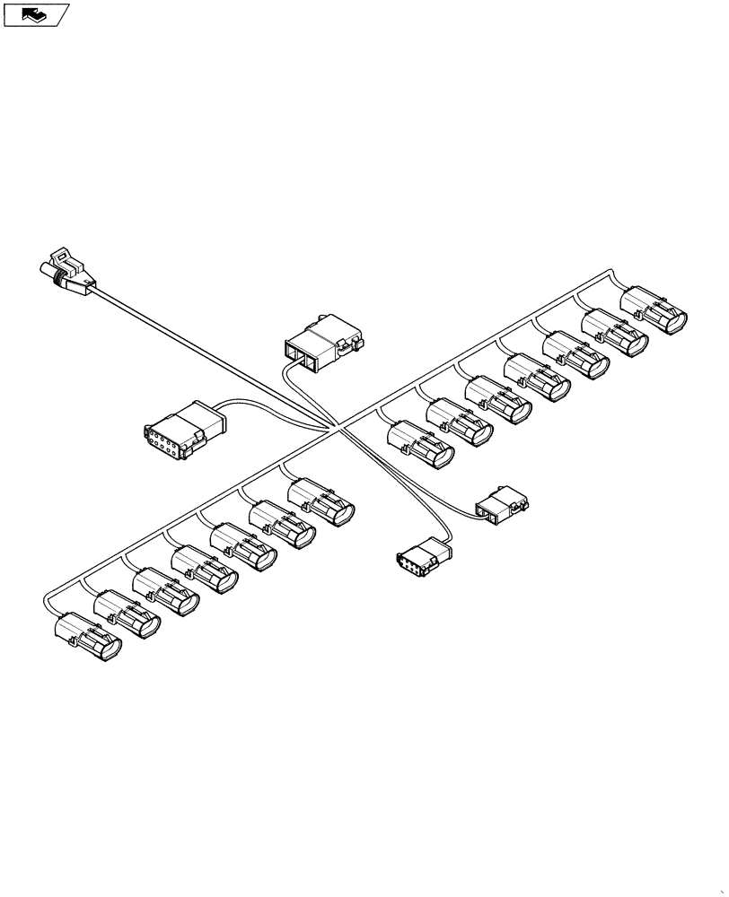 Схема запчастей Case IH 4420 - (12-048) - HARNESS, AIM, 15 NOZZLE TIP (06) - ELECTRICAL