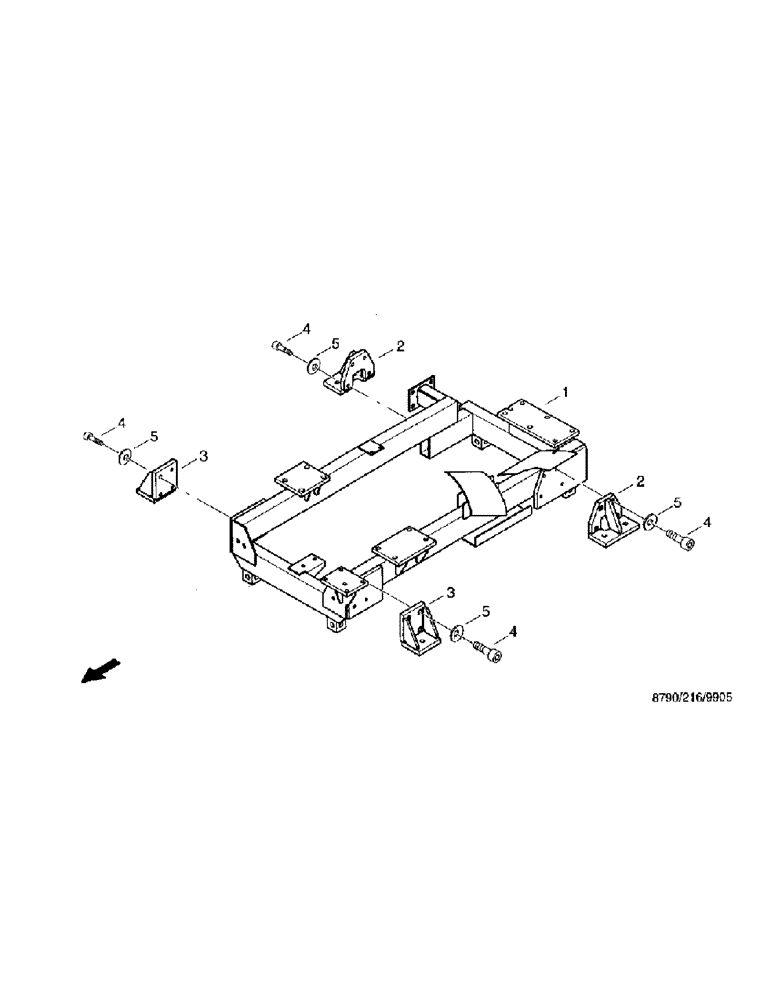 Схема запчастей Case IH 8790 - (040A) - ENGINE SYSTEM, FRAME (10) - ENGINE