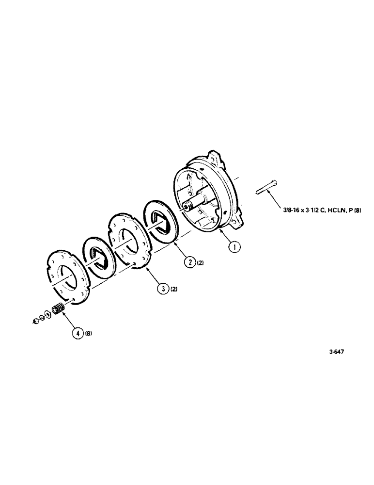 Схема запчастей Case IH 8550 - (15) - SLIP CLUTCH, PRIMARY, DRIVE ASSEMBLY (14) - MAIN GEARBOX & DRIVE