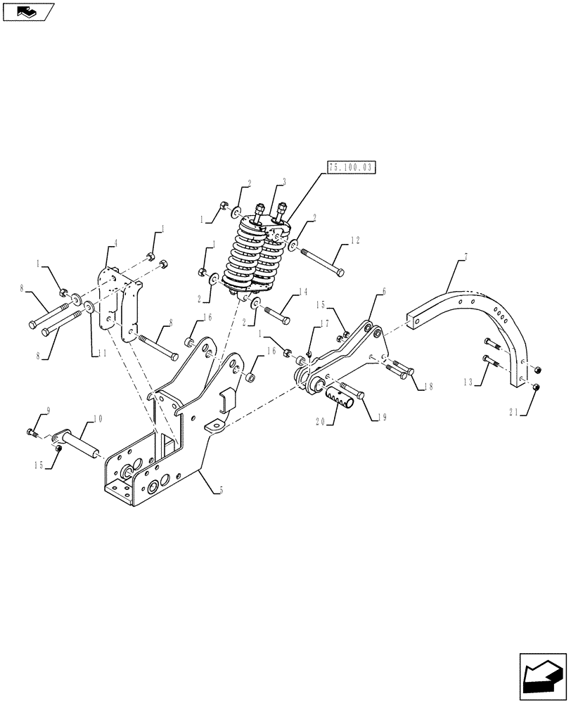 Схема запчастей Case IH NT950 - (75.200.02) - HCS ASSEMBLY (75) - SOIL PREPARATION