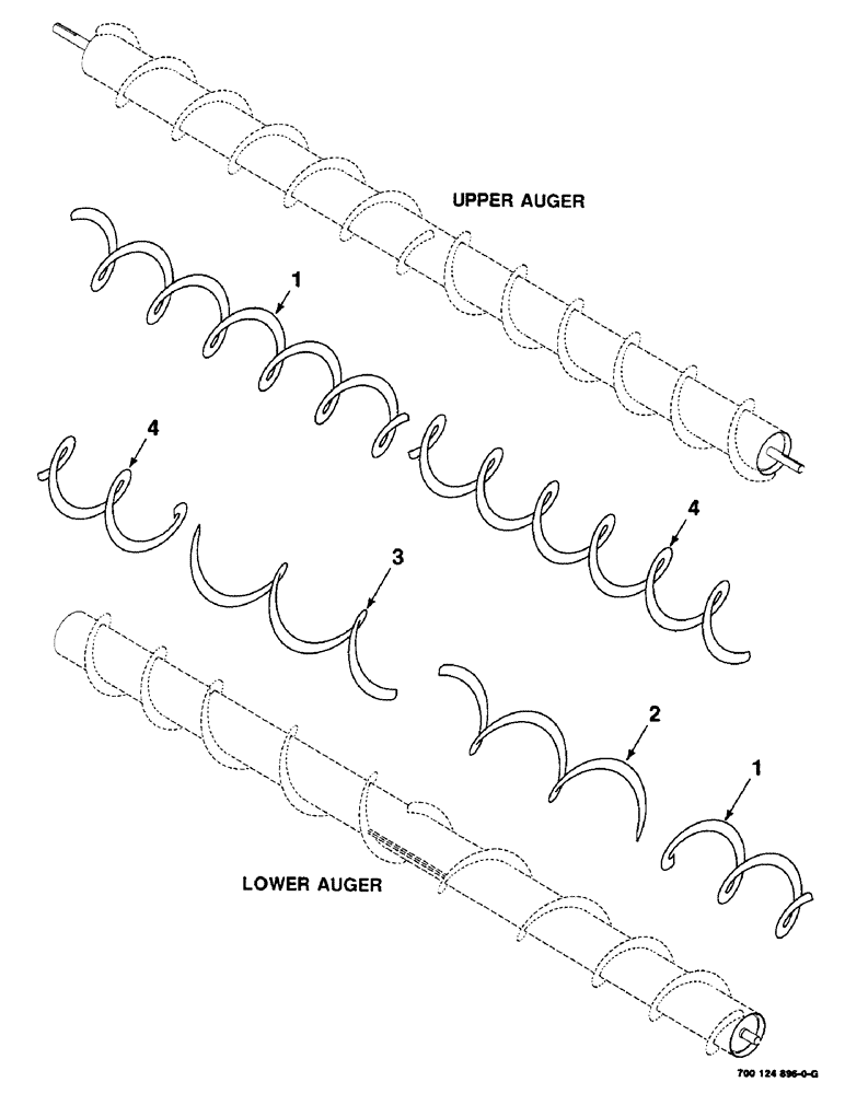 Схема запчастей Case IH 8840 - (6-30) - AUGER SPIRAL (REPLACEMENT - 14 FOOT) (58) - ATTACHMENTS/HEADERS