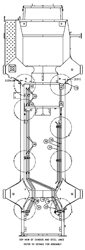 Схема запчастей Case IH SPX3200 - (06-009[01]) - STEEL LINES GROUP Hydraulic Plumbing