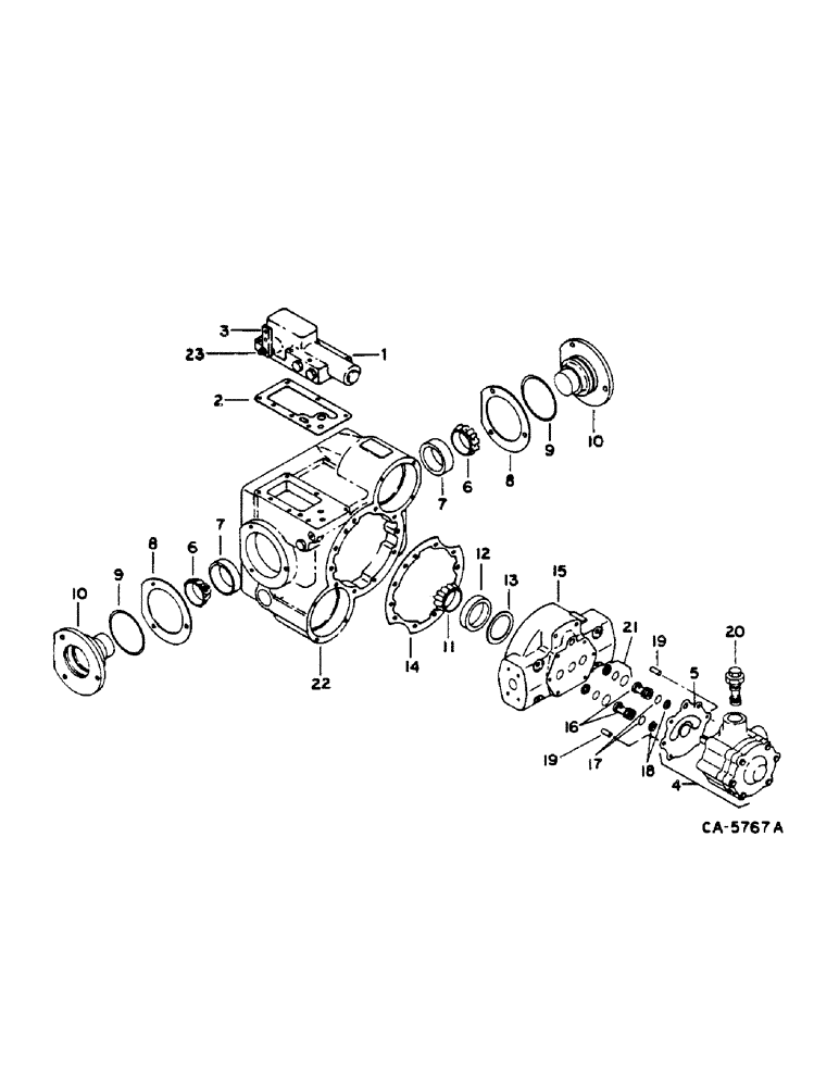 Схема запчастей Case IH 1460 - (10-044) - HYDRAULIC PUMP, VALVE BLOCK, EATON (07) - HYDRAULICS