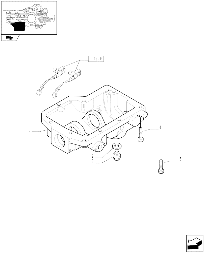 Схема запчастей Case IH FARMALL 85C - (1.33.0) - 4WD IDLER CASE & COVERS (04) - FRONT AXLE & STEERING