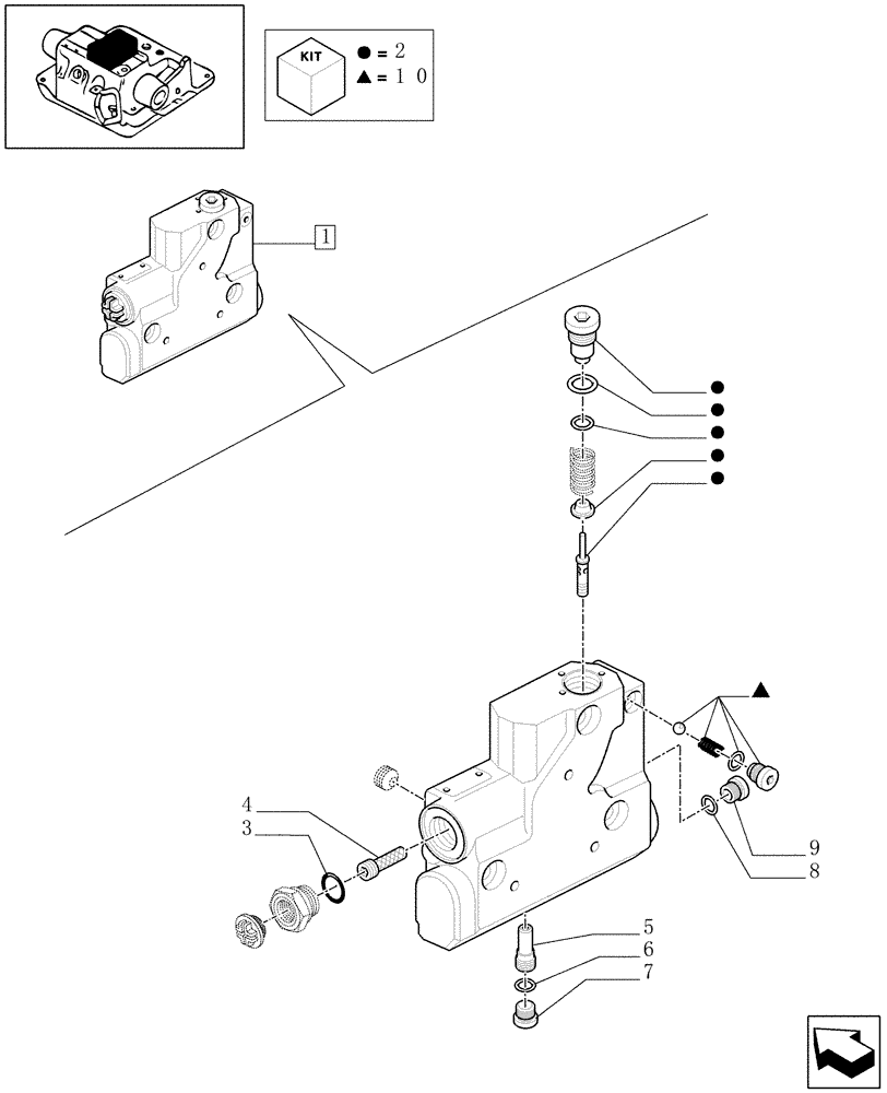 Схема запчастей Case IH MXU135 - (1.82.7/ I) - CLOSING SIDE PANEL - COMPONENT PARTS (07) - HYDRAULIC SYSTEM