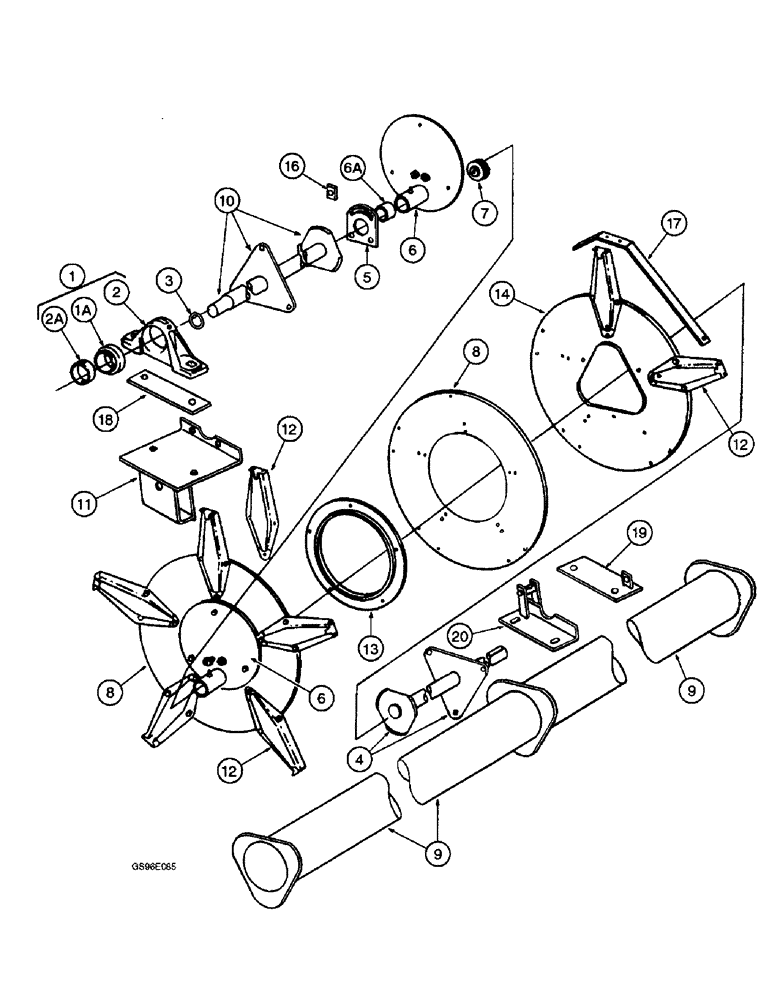 Схема запчастей Case IH INTERNATIONAL - (4-36) - PICK-UP REEL CENTER SHAFT, 12 AND 14 FOOT HEAVY DUTY, ALL CROPS 1981 AND AFTER (13) - REEL