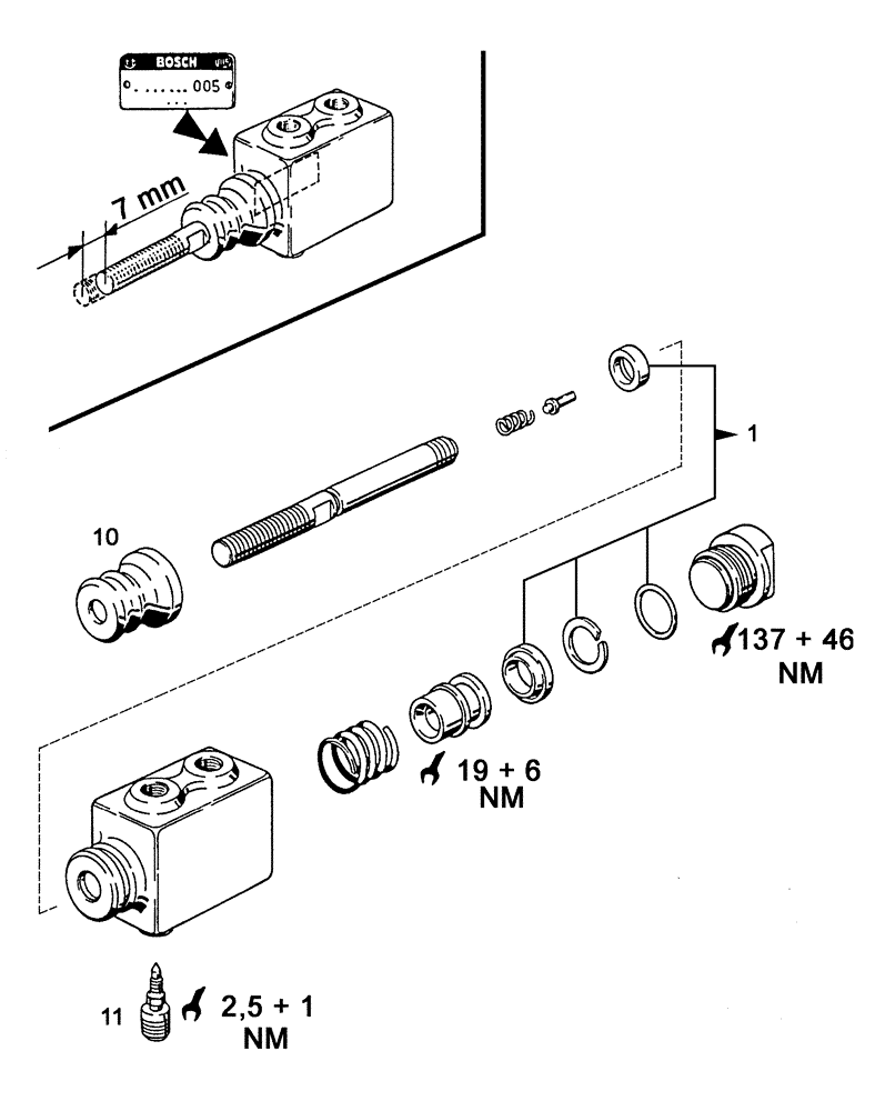 Схема запчастей Case IH C55 - (07-13[01]) - PRESSURE GENERATOR DISASSEMBLED (07) - BRAKES