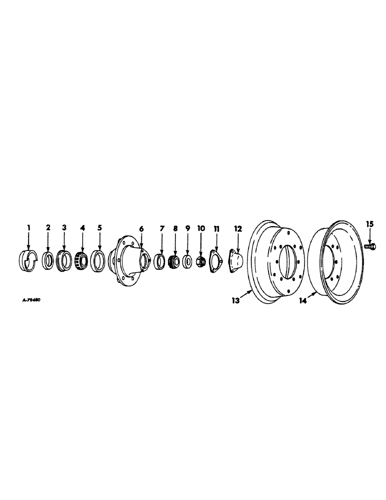 Схема запчастей Case IH 606 - (128) - WHEELS, FRONT WHEELS, FOR ORCHARD AND MOWING OPERATIONS (11) - WHEELS