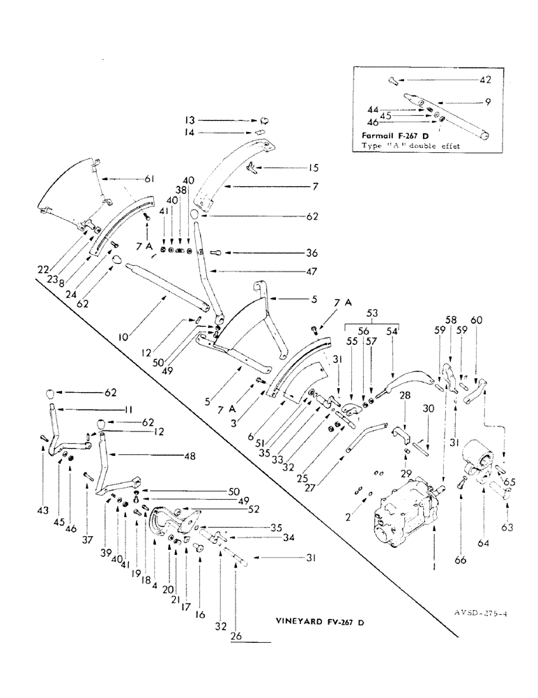 Схема запчастей Case IH FU-267D - (192) - SECTOR - HANDLE & CONTROL LEVER, HYDRAULIC LIFT SHAFT CONTROL ROD (08) - HYDRAULICS