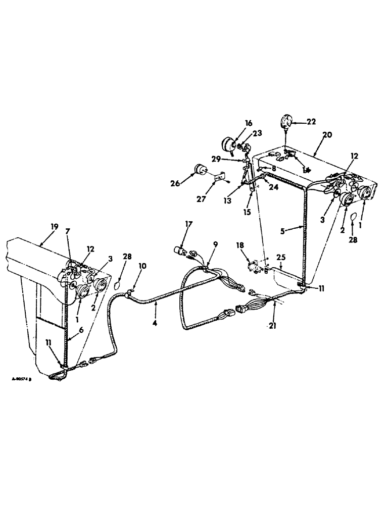 Схема запчастей Case IH 2756 - (G-20) - ELECTRICAL SYSTEM, ELECTRIC LIGHTING, FARMALL TRACTORS WITH DELUXE FLAT TOP FENDERS (06) - ELECTRICAL SYSTEMS