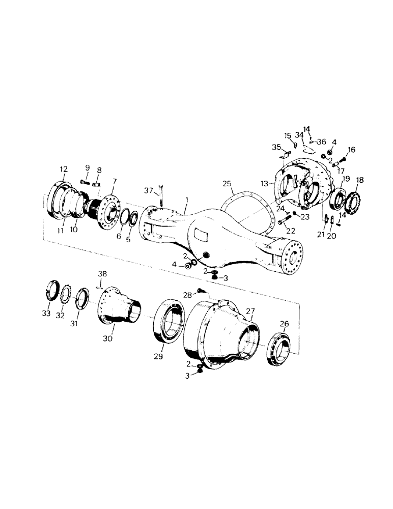 Схема запчастей Case IH RC210 - (04-36) - MODEL 598 AXLE ASSEMBLY, K-598.00/10 (04) - Drive Train