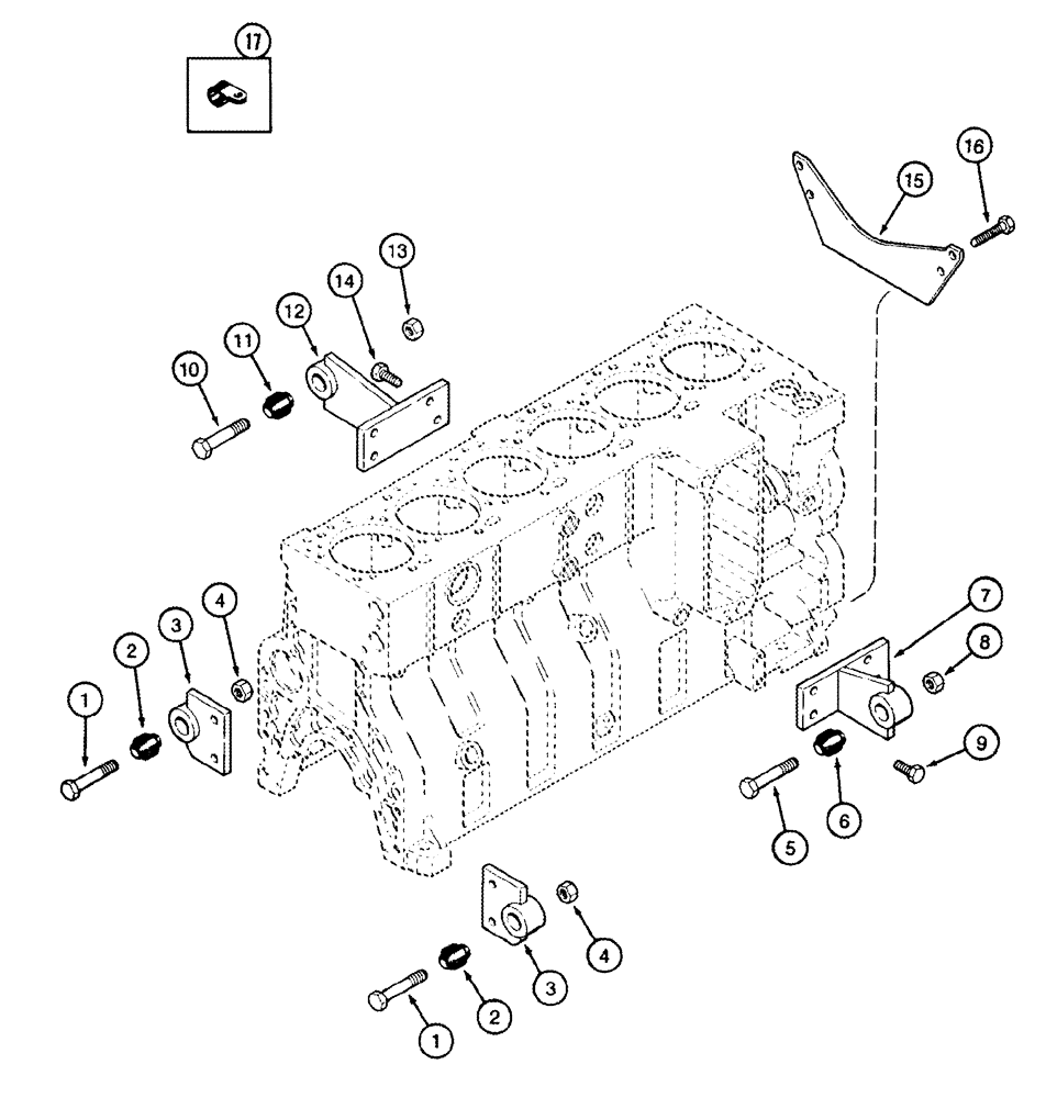 Схема запчастей Case IH 420 - (02-27) - MOUNTING, ENGINE (01) - ENGINE