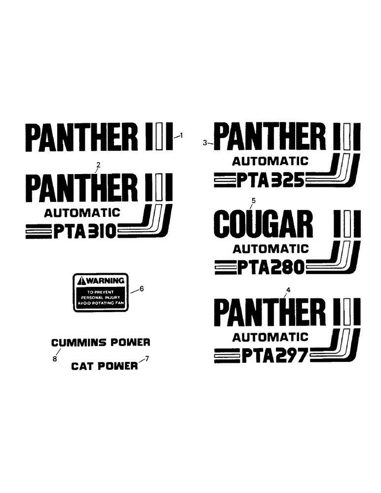 Схема запчастей Case IH PTA310 - (09-7) - CHASSIS DECALS (13) - DECALS