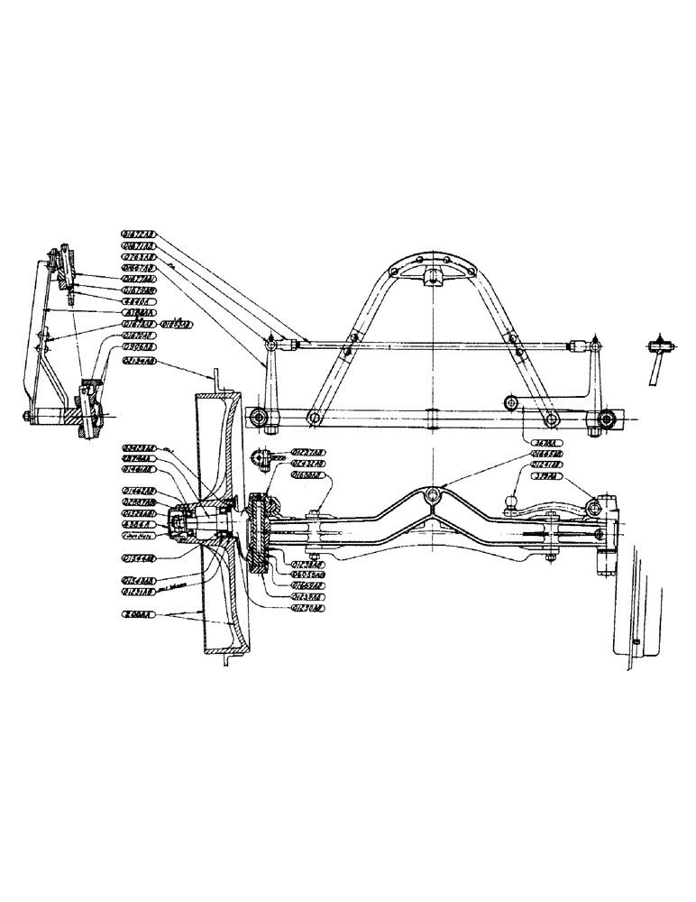 Схема запчастей Case IH DV-SERIES - (098) - FRONT AXLE ASSEMBLY, FOR "DO" - "DV" TRACTORS, D, DH, DO, DV (06) - POWER TRAIN