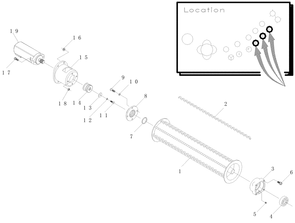 Схема запчастей Case IH A7000 - (A05.09[01]) - Bottom Rollers {E} (13) - FEEDER