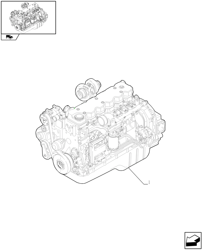 Схема запчастей Case IH F4HE9684J J100 - (10.001.01) - ENGINE (84190759) 