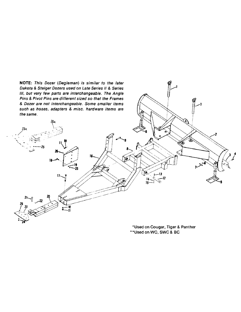 Схема запчастей Case IH STEIGER - (10-07) - DOZER ASSEMBLY, DEGLEMAN Options & Miscellaneous