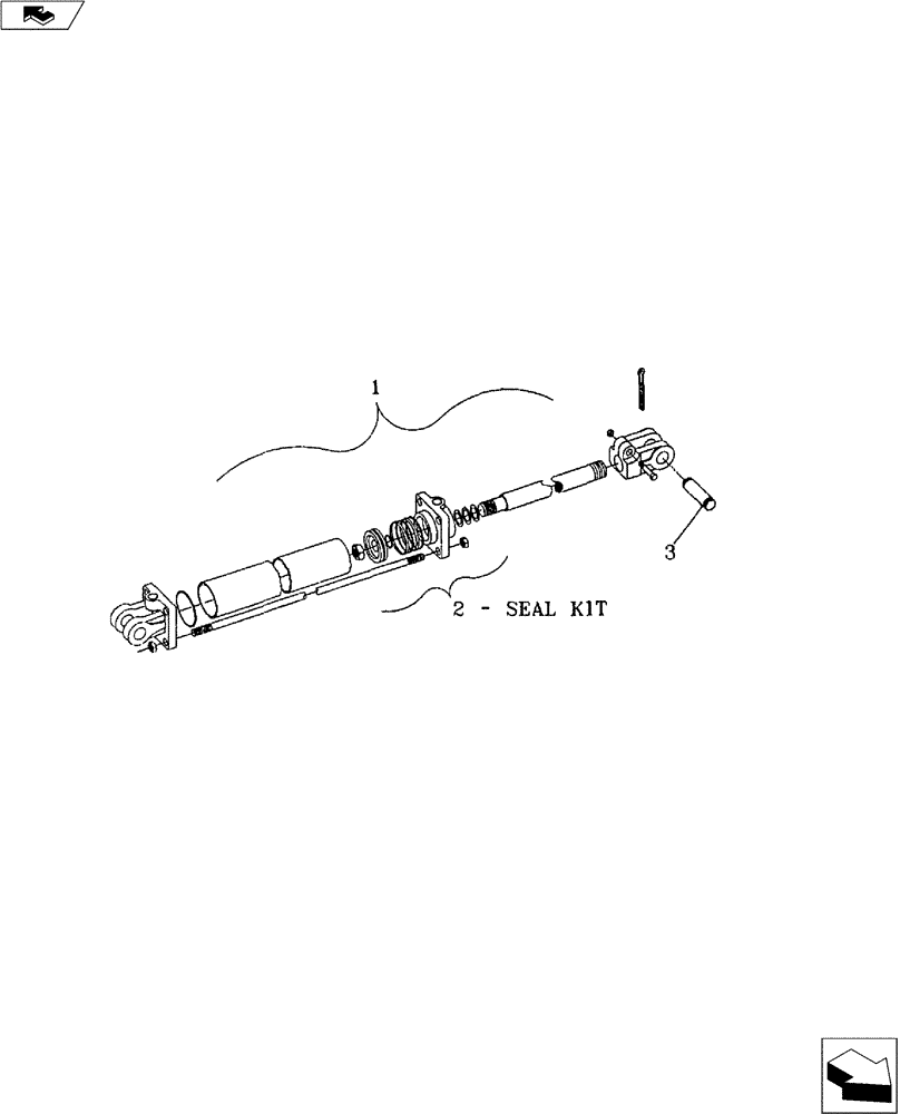 Схема запчастей Case IH 3300 - (35.100.02) - HYDRAULIC CYLINDER (35) - HYDRAULIC SYSTEMS