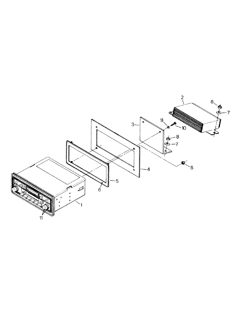 Схема запчастей Case IH CM360 - (01-21) - RADIO AND MOUNTING, ALPINE ELECTRONIC CASSETTE RADIO (10) - CAB