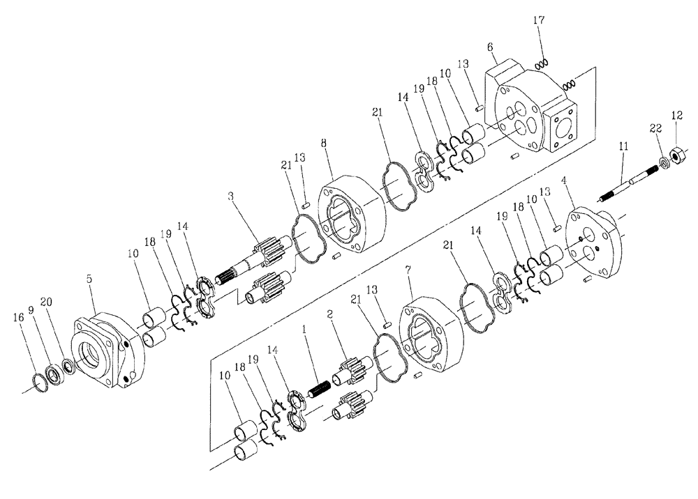 Схема запчастей Case IH 7700 - (B04[09]) - HYDRAULIC PUMP,  COMMERCIAL, 108,6CT,M11,250 Hydraulic Components & Circuits