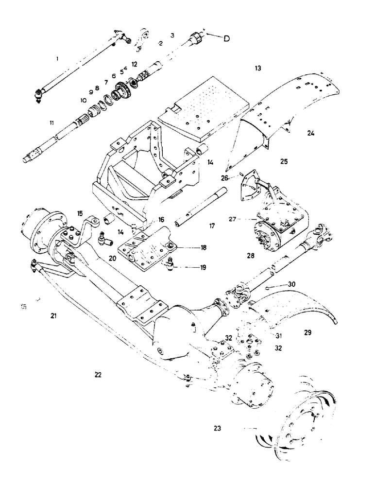 Схема запчастей Case IH 654 - (198) - FOUR WHEEL DRIVE (06) - POWER TRAIN