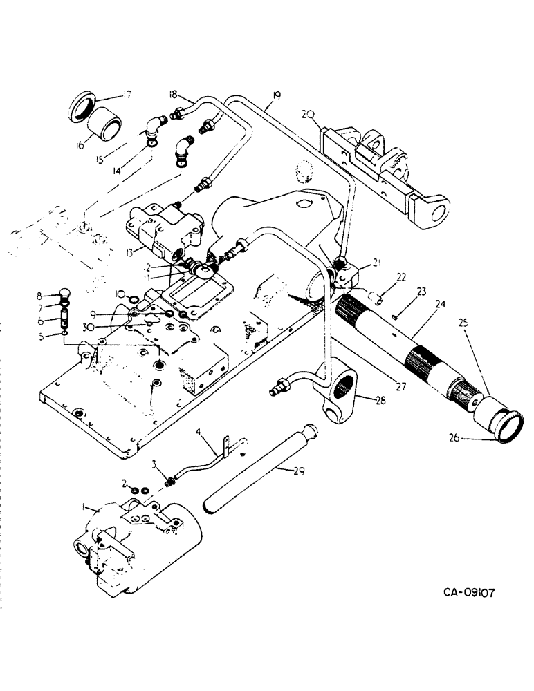 Схема запчастей Case IH 584 - (10-12) - DRAFT CONTROL (07) - HYDRAULICS