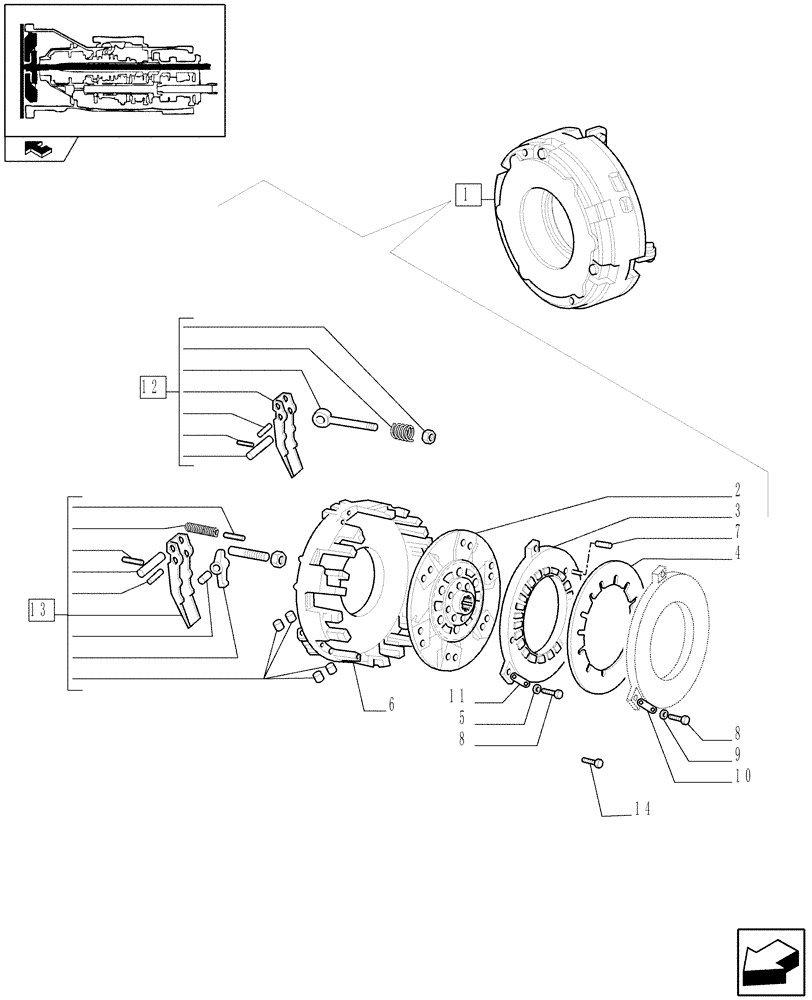 Схема запчастей Case IH FARMALL 80 - (1.25.0/ D) - CLUTCH - BREAKDOWN (03) - TRANSMISSION