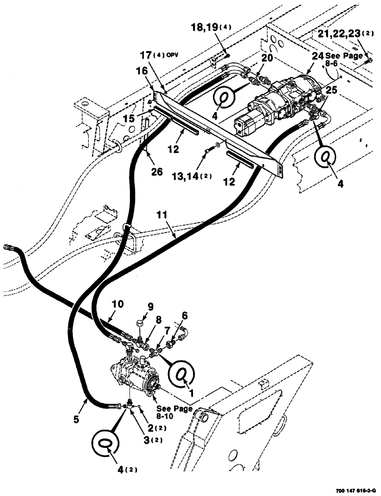 Схема запчастей Case IH 8860HP - (08-02) - HYDRAULIC DRIVE ASSEMBLY - LEFT (35) - HYDRAULIC SYSTEMS