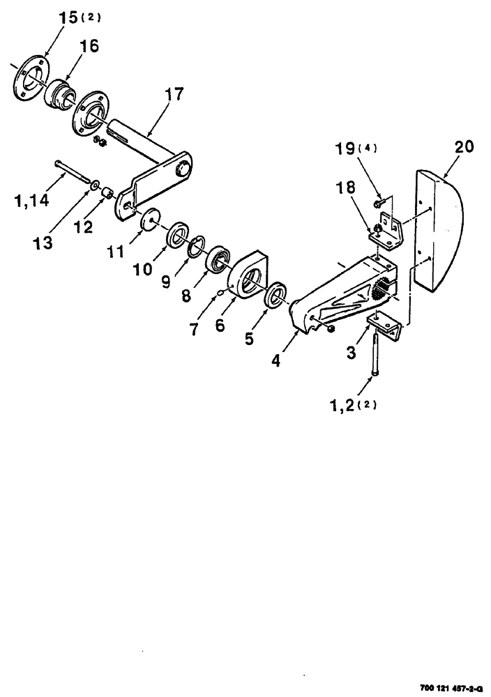 Схема запчастей Case IH 8555 - (02-18) - PLUNGER ARM ASSEMBLY Driveline