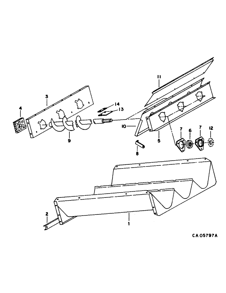 Схема запчастей Case IH 1420 - (23-01) - AUGER BED, SHOE AND SHOE SIEVE, AUGER BED Grain Pan, Shoe & Shoe Sieve