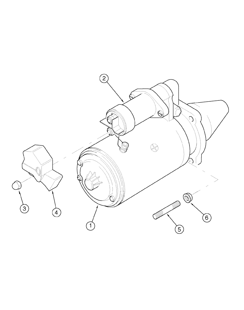 Схема запчастей Case IH C50 - (04-15) - STARTER MOTOR, ISKRA (04) - ELECTRICAL SYSTEMS