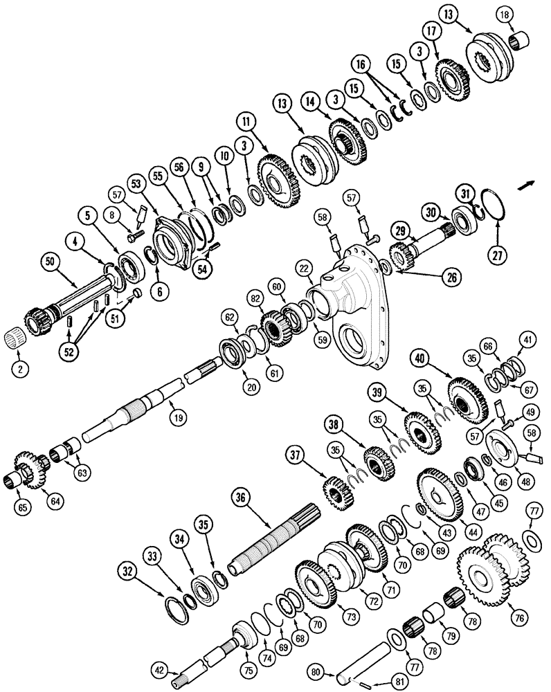 Схема запчастей Case IH CX50 - (06-05) - SPEED TRANSMISSION (06) - POWER TRAIN