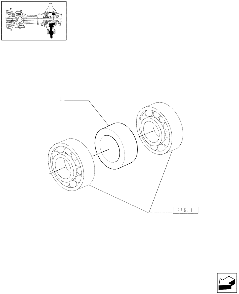 Схема запчастей Case IH MXM120 - (1.40.9/06[03]) - (VAR.519-520) CLASS 4 4WD FRONT AXLE WITH SUSPENSIONS AND "TERRALOCK" - BEVEL GEAR PAIR (04) - FRONT AXLE & STEERING