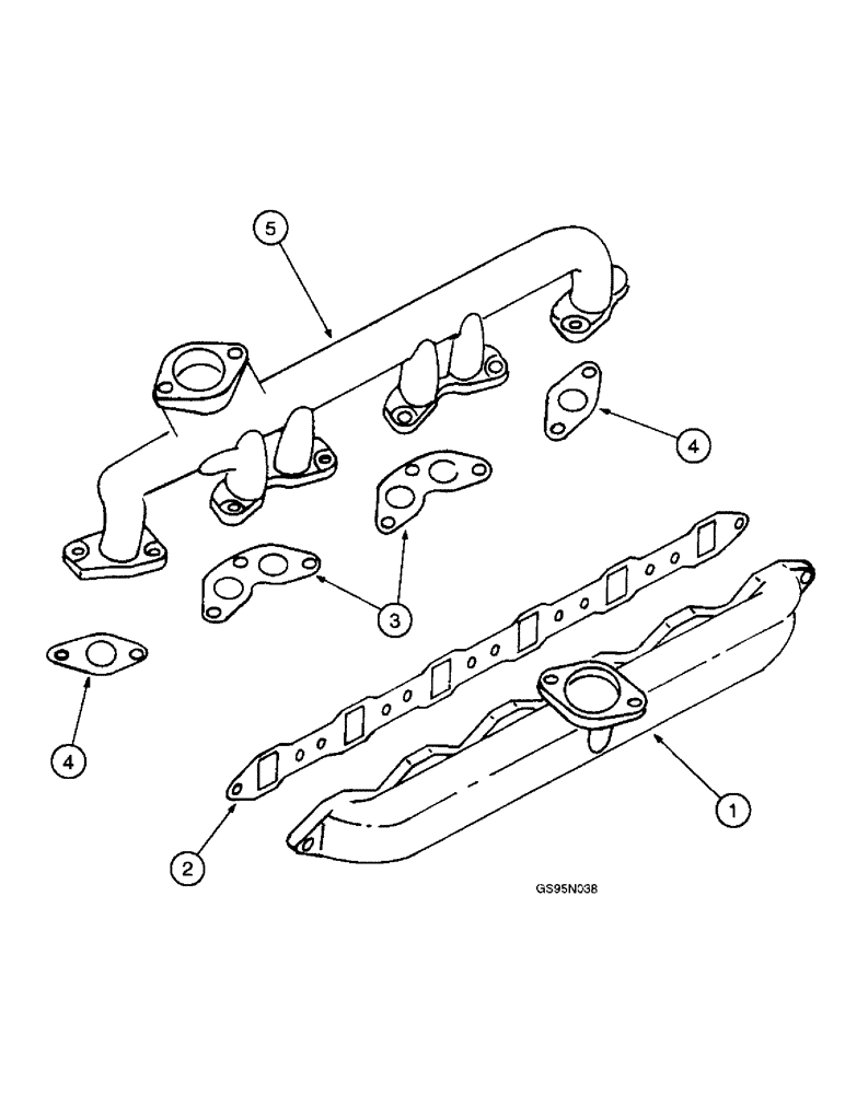 Схема запчастей Case IH D-282 - (2-120) - INTAKE AND EXHAUST MANIFOLD, ALL MACHINES EXCEPT 403 COMBINES 