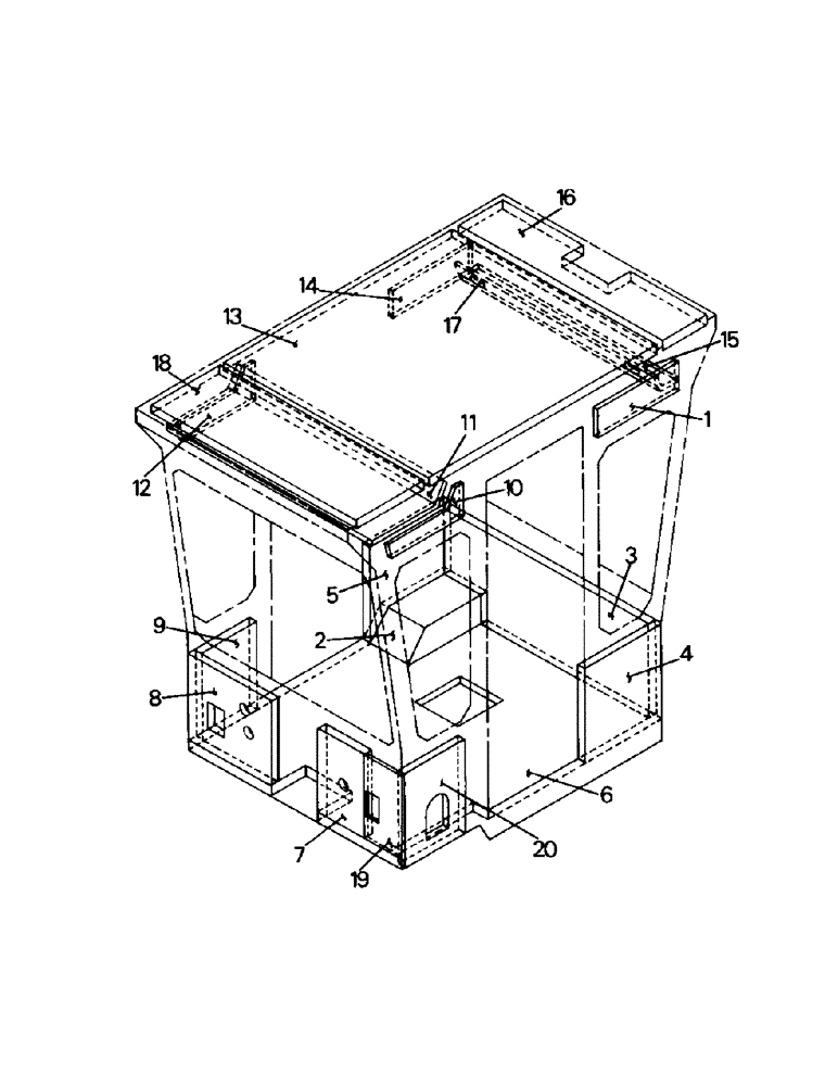 Схема запчастей Case IH CS-360 - (01-04) - CAB INSULATION & VINYL (10) - CAB