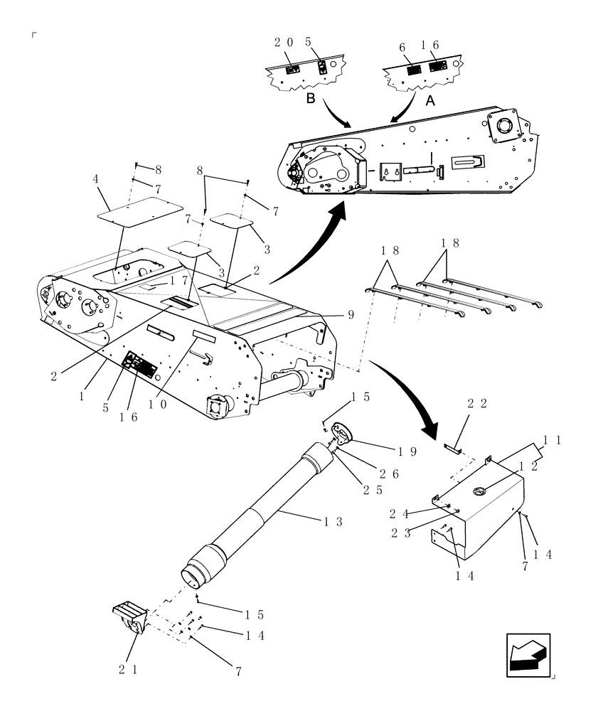 Схема запчастей Case IH 7230 - (60.110.09) - FEEDER HOUSING AND SHIELDS (60) - PRODUCT FEEDING