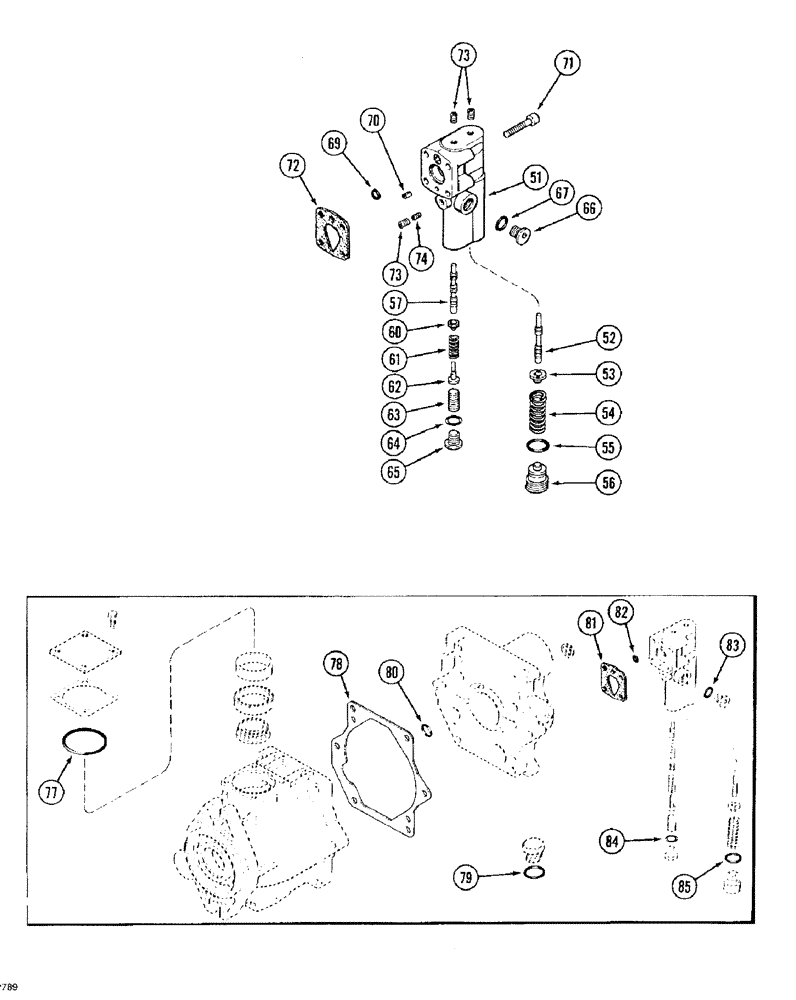 Схема запчастей Case IH 7120 - (8-38) - HYDRAULIC PISTON PUMP ASSEMBLY (CONTD) (08) - HYDRAULICS