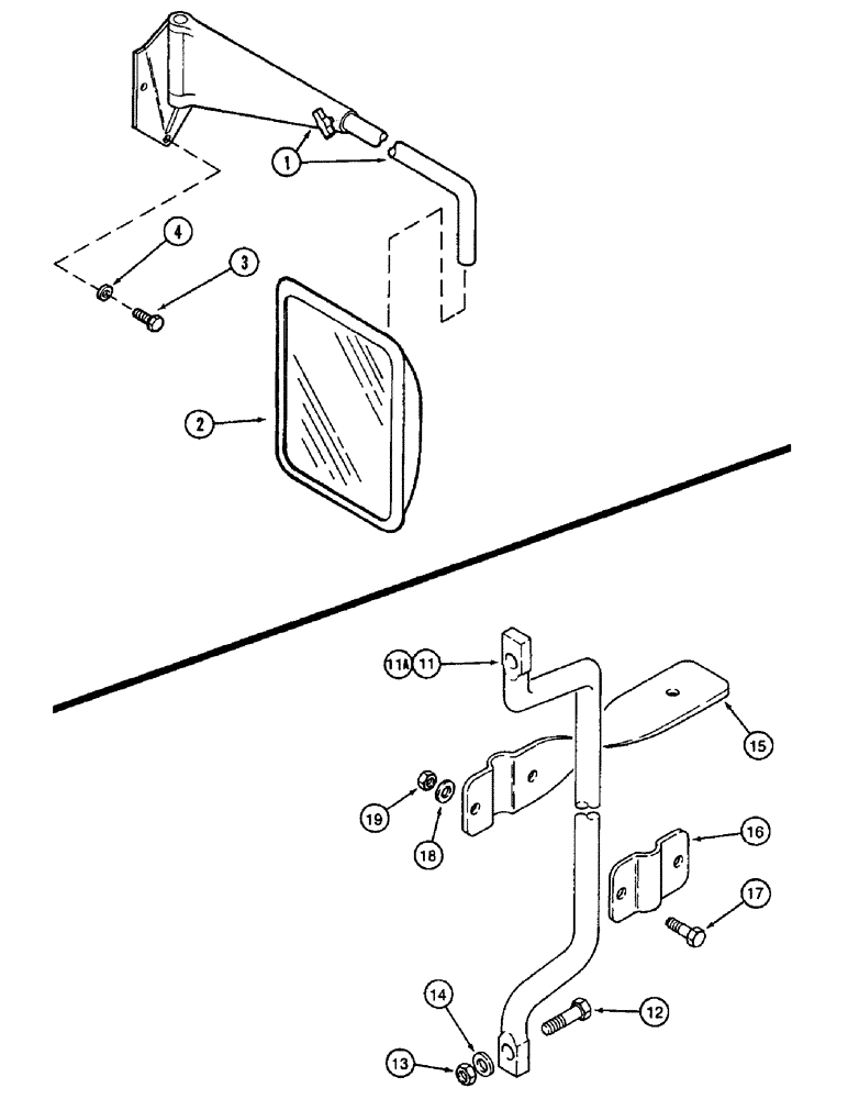 Схема запчастей Case IH 8930 - (9-106) - MIRROR AND MONITOR MOUNTING KITS (09) - CHASSIS/ATTACHMENTS