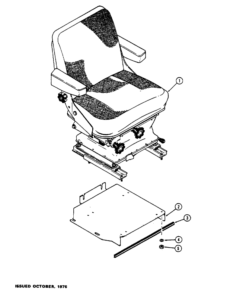 Схема запчастей Case IH 1175 - (215C) - SEAT CONVERSION ATTACHMENT, NON-SWIVEL TO DELUXE SWIVEL (09) - CHASSIS