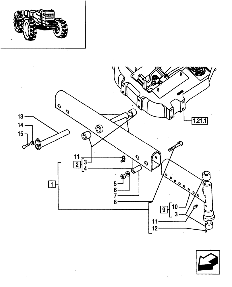 Схема запчастей Case IH JX95 - (1.58.0) - FRONT AXLE - RELEVANT PARTS (04) - FRONT AXLE & STEERING