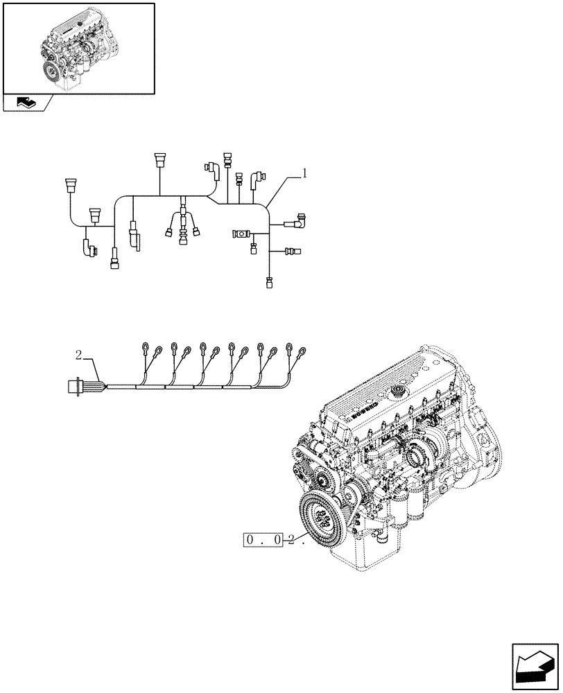 Схема запчастей Case IH F3AE0684S E908 - (0.17.3) - MOTOR ELECTRIC INSTALLATION (504139410) 