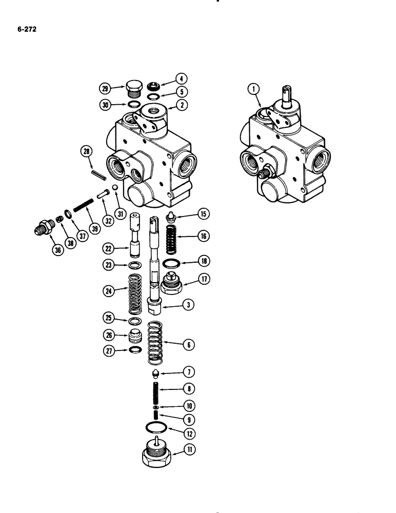 Схема запчастей Case IH 2294 - (6-272) - VALVE ASSEMBLY, PTO AND CLUTCH CONTROL (06) - POWER TRAIN