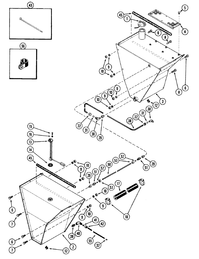 Схема запчастей Case IH 4694 - (3-064) - FUEL TANK, 504BDTI DIESEL ENGINE, PRIOR TO P.I.N. 8866672 (03) - FUEL SYSTEM