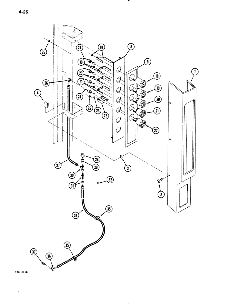 Схема запчастей Case IH 9130 - (4-26) - GAUGE PANEL (04) - ELECTRICAL SYSTEMS