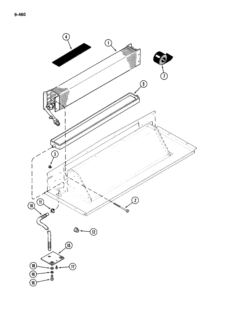 Схема запчастей Case IH 2094 - (9-460) - CAB, AIR CONDITIONING EVAPORATOR (09) - CHASSIS/ATTACHMENTS