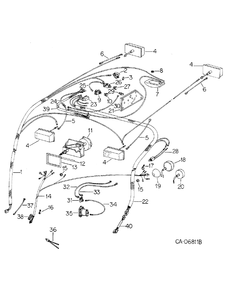 Схема запчастей Case IH 3788 - (08-16) - ELECTRICAL, TRACTOR CAB WIRING (06) - ELECTRICAL