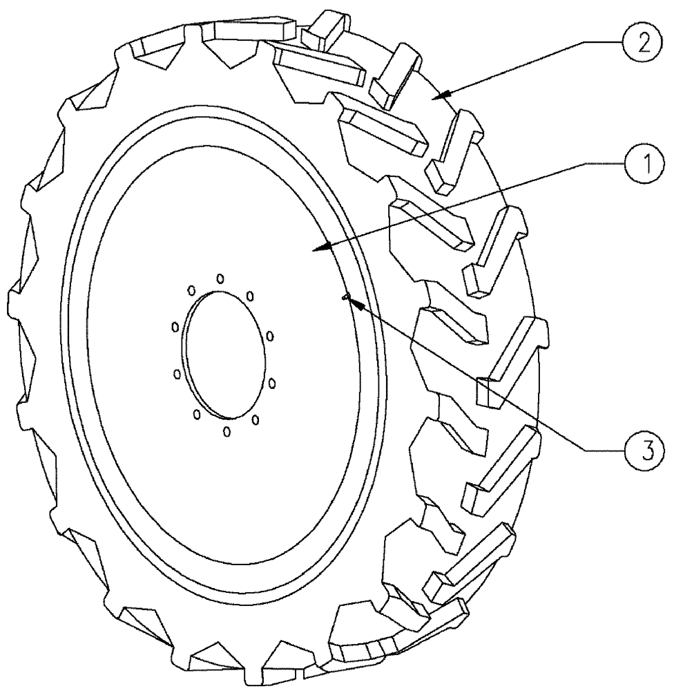 Схема запчастей Case IH SPX3310 - (05-007) - TIRE KIT, 520/85 R38 Hub, Wheel & Tires