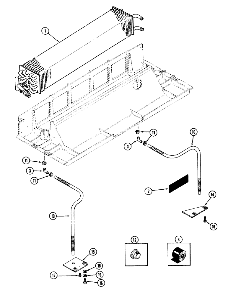 Схема запчастей Case IH 2594 - (9-136) - CAB AIR CONDITIONING EVAPORATOR, CAB S/N 12093701 & AFTER, EUROPEAN CAB S/N 12092344 & AFTER (09) - CHASSIS/ATTACHMENTS