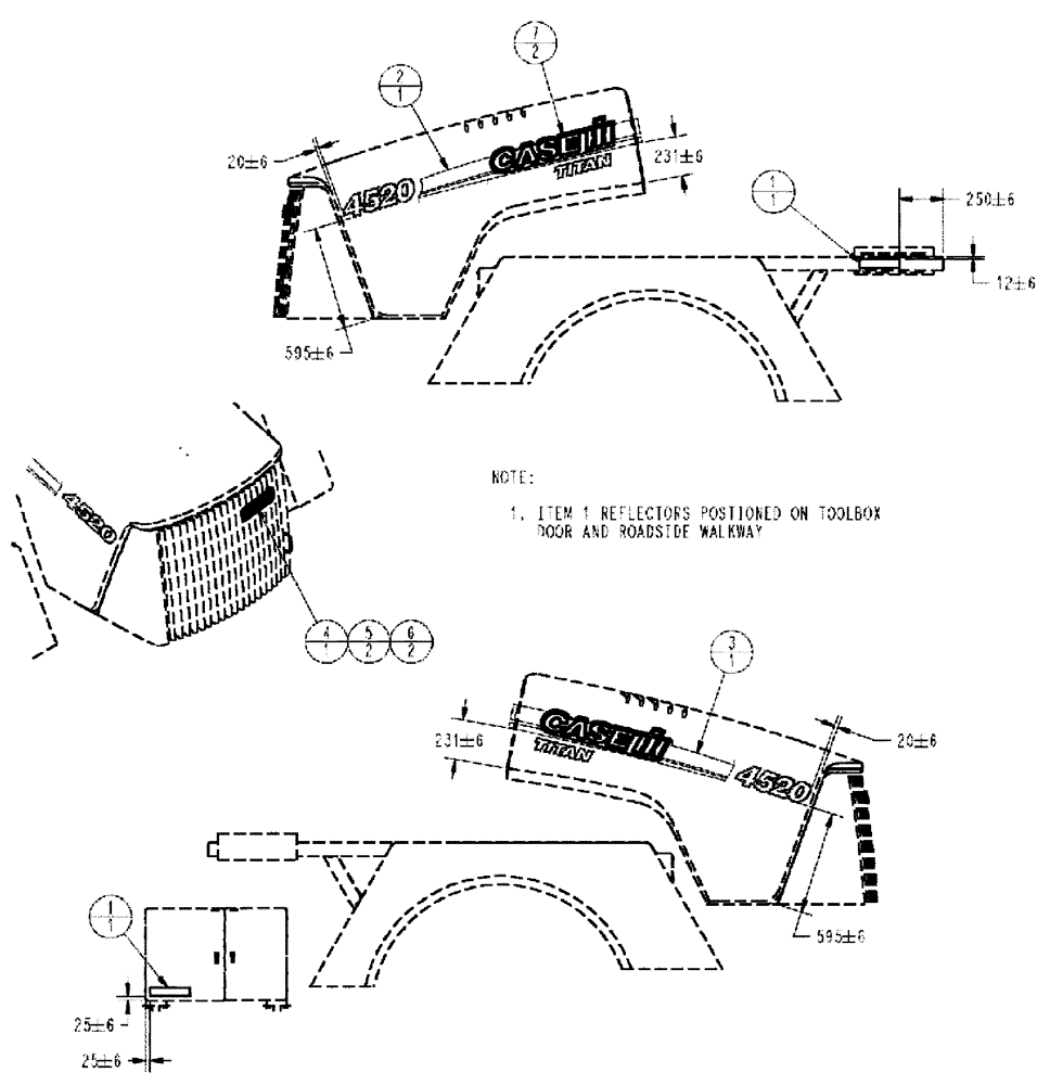 Схема запчастей Case IH TITAN 4520 - (09-002) - EXTERIOR COSMETICS GROUP, TITAN 4520 (13) - DECALS